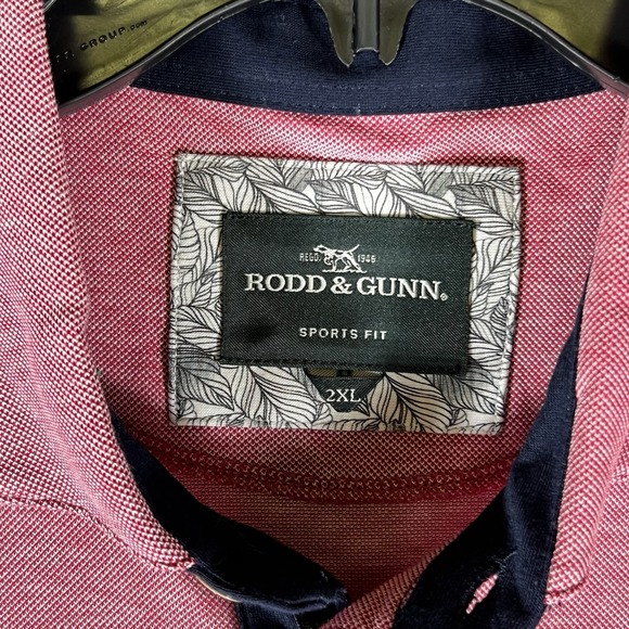 Rodd & Gunn‎ Sherwood Sports Fit Polo Shirt Men's Size 2XL Pink - Picture 4 of 7